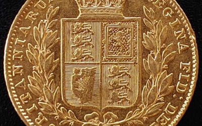 G.B. XF 1847 Victoria Shield Type Gold Sovereign .2355oz