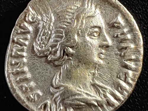 Faustina, Jr. 161-175 AD 3.25gm Silver Denarius w/ Concordia etc
