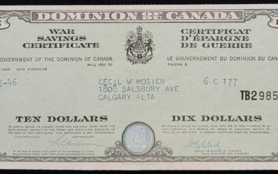 Canada Unc 15 May 1946 Crain $10 War Savings Certificate