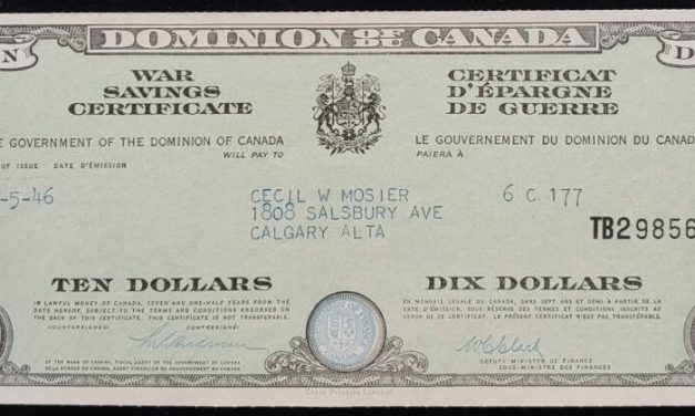 Canada Unc 15 May 1946 Crain $10 War Savings Certificate
