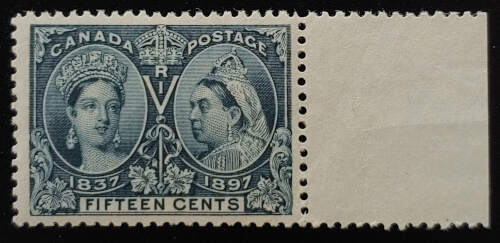 Canada #58 F/VF Never Hinged 1897 15c Jubilee