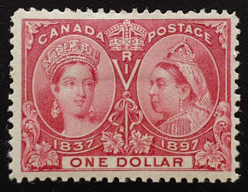 Canada #61 F/VF Mint HR 1897 $1 Jubilee $750