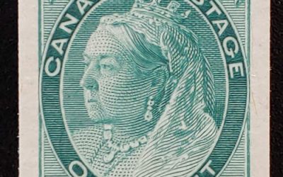 Canada #75P VF 1898 1c Gray Green Plate Proof only 520 printed