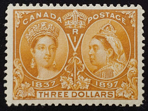 Canada #63 F/VF Mint 1897 $3 Jubilee, 2001 PF Cert.