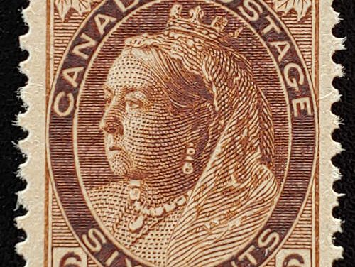 Canada #80 VF Mint 6c Brown Queen Victoria Numeral
