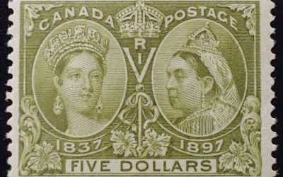 Canada #65 Fine+ Mint HR 1897 $5 Jubilee