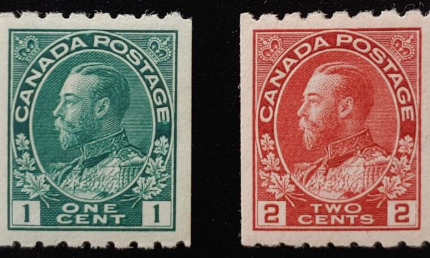 Canada #123-124 VF Mint Admiral Coil duo, last HR