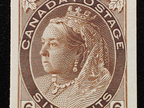 Canada #80P VF 1898 6c Brown Plate Proof