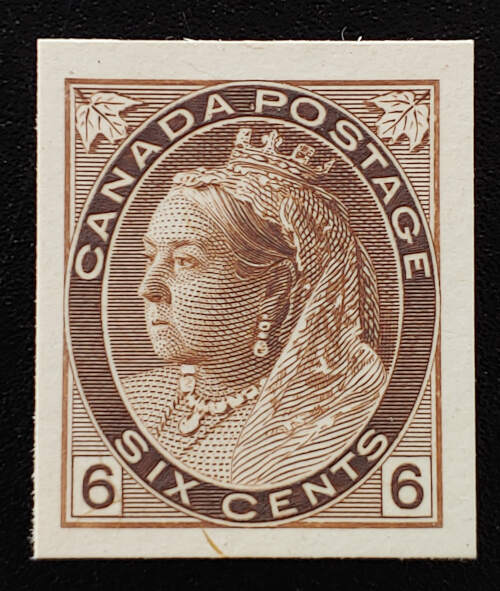 Canada #80P VF 1898 6c Brown Plate Proof $850