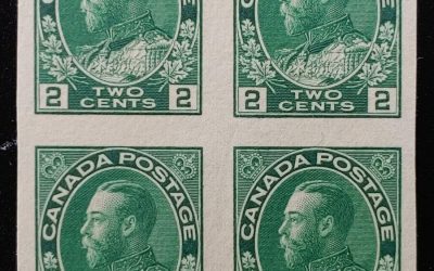 Canada #137 VF three Never Hinged 1924 2c Imperforate Blk (4)