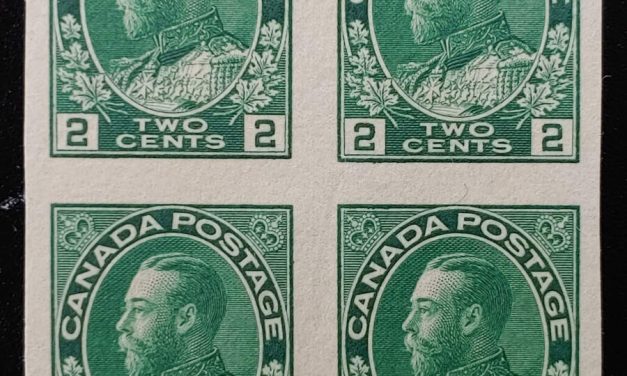 Canada #137 VF three Never Hinged 1924 2c Imperforate Blk (4)