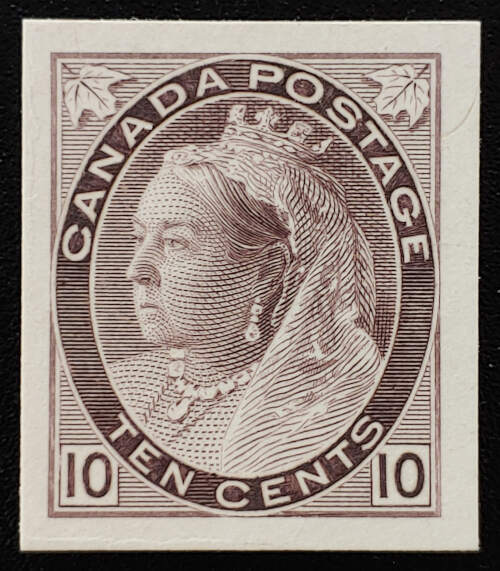 Canada #83P VF 1898 10c Brown Violet Plate Proof
