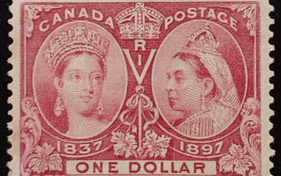 Canada #61 F/VF+ Mint 1897 $1 Jubilee