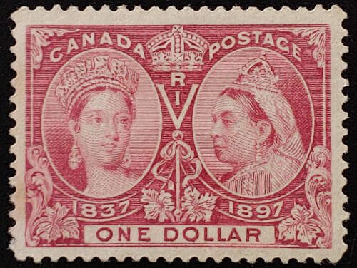 Canada #61 F/VF+ Mint 1897 $1 Jubilee