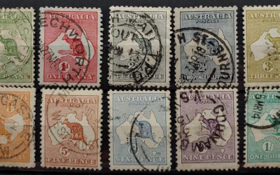 Australia #1-10 F/VF Used Roos (10 diff)