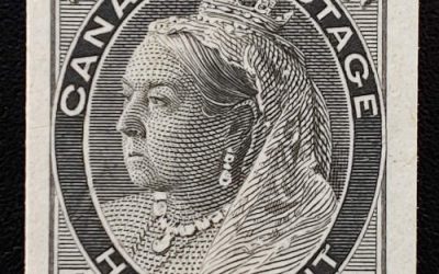 Canada #74P VF 1898 1/2c Plate Proof on India paper on card