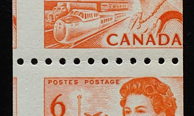 Canada #468A Never Hinged 1969 6c unlisted Miscut Coil Pair