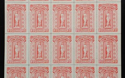 B.C. #BCL57a VFNH C Flaw Variety in Plate 8792 Sheet (25)
