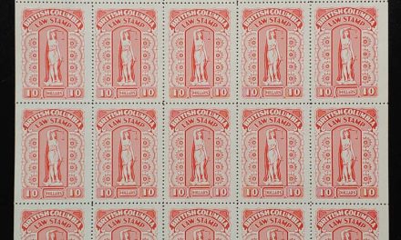 B.C. #BCL57a VFNH C Flaw Variety in Plate 8792 Sheet (25)