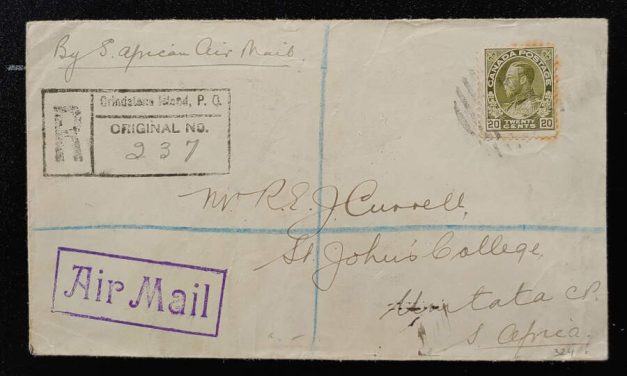 Canada #119 6 May 1930 20c Registered Air Cover to S. Africa