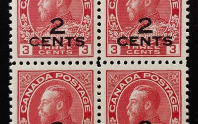 Canada #140 F/VF+ Never Hinged 1926 2c on 3c Admiral Block