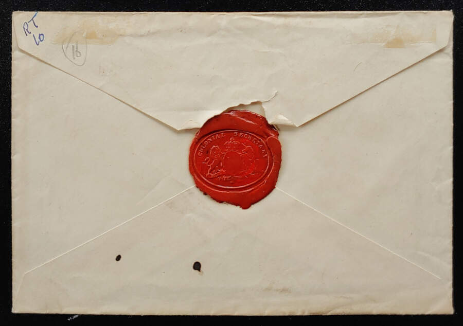 Victoria, V.I. Nov 1862 P.O. Paid Oval Stampless Cover, ex Wellburn