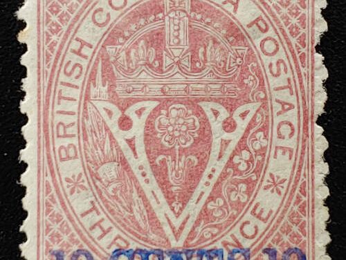 B.C. #15 VF Mint OG 1869 10c, $2500+