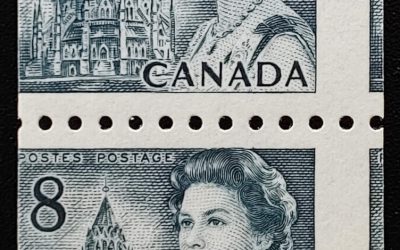 Canada #550 Never Hinged 1971 8c Centennial Miscut Coil Pair