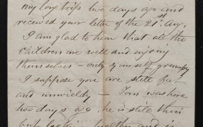 New Westminster 19 Sep 1882 3pg Marcus Smith Letter to his wife