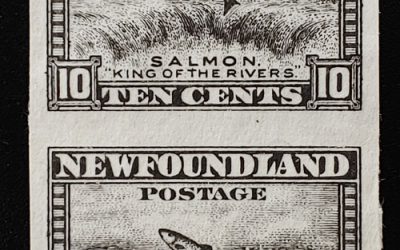 Newfoundland #193P VF 1932 10c Black Imperf Plate Proof Pr