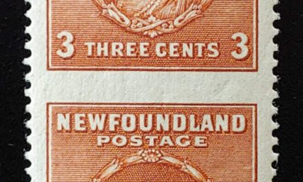 Newfoundland #187v VF one NH 1932/1937 3c Perf by Imperf Pair