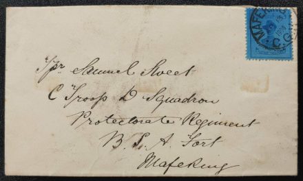 Cape of Good Hope #180 13 Apr 1900 3d Blue Siege of Mafeking Cover