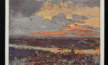 Germany #82 1915 5pf Used Zeppelin Over Antwerp Artist-signed Card