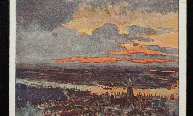 Germany #82 1915 5pf Used Zeppelin Over Antwerp Artist-signed Card