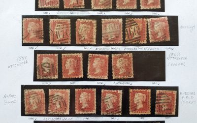 G.B. #33 Used 1864 1d Reds Plates 161/198, odd flt (37 diff)