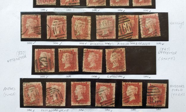 G.B. #33 Used 1864 1d Reds Plates 161/198, odd flt (37 diff)