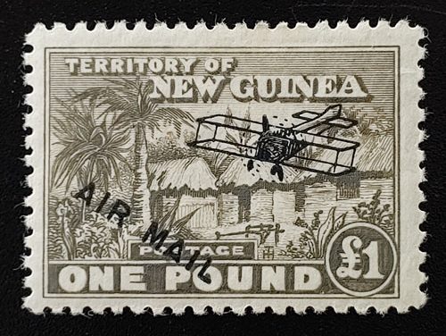 New Guinea #C13 Fine Mint HR 1931 Pound Airmail