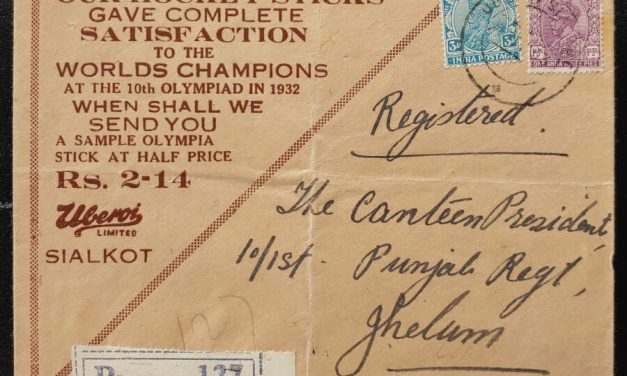 India #114, 136 25 Feb 1933 1a6d George V Registered Sports Cover