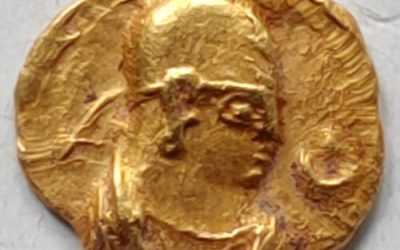 Aksum-Aphias 300-320 AD .35gm Gold coin