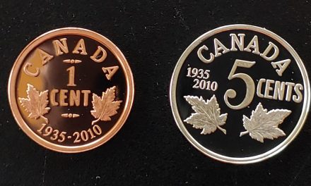 Canada Proof 1935/2010 George V Cent and Sterling Silver 5 Cents (2)