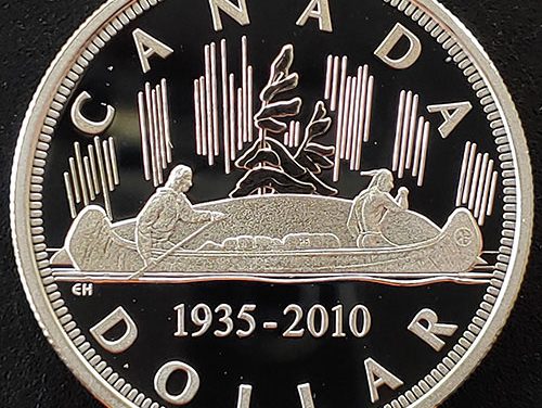Canada Proof 1935/2010 George V Sterling Silver Dollar .749oz ASW