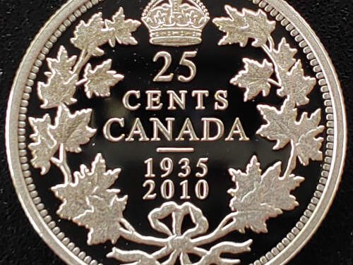 Canada Proof 1935/2010 George V low mintage Silver 25 Cents