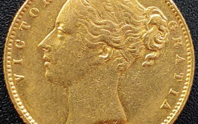 G.B. XF 1863 Queen Victoria Die II Shield Type Gold Sovereign