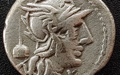 Roman Republic 126 BC Quinctia 3.48gm Silver Denarius w/ Roma