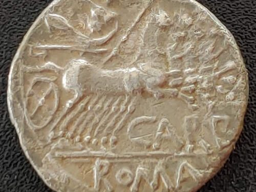 Cn. Carbo 121 BC 3gm Roman Republic Silver Denarius