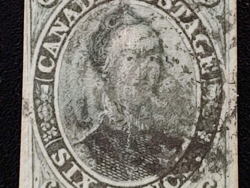 Canada #5b VF Used 1855 6d Greenish Grey