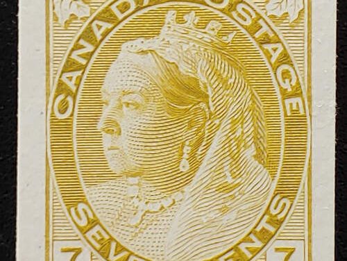 Canada #81P VF 1898 7c QV Numeral Pl. Proof only 537 issued