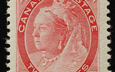 Canada #77 VF Mint 1899 2c QV Leaf Jumbo example