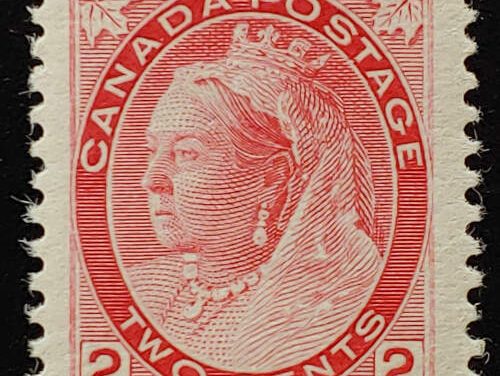 Canada #77 VF Mint 1899 2c QV Leaf Jumbo example