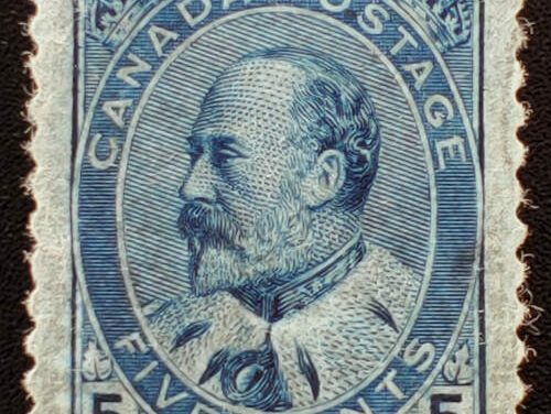 Canada #91vi VF Used 5c Major Misplaced Entry